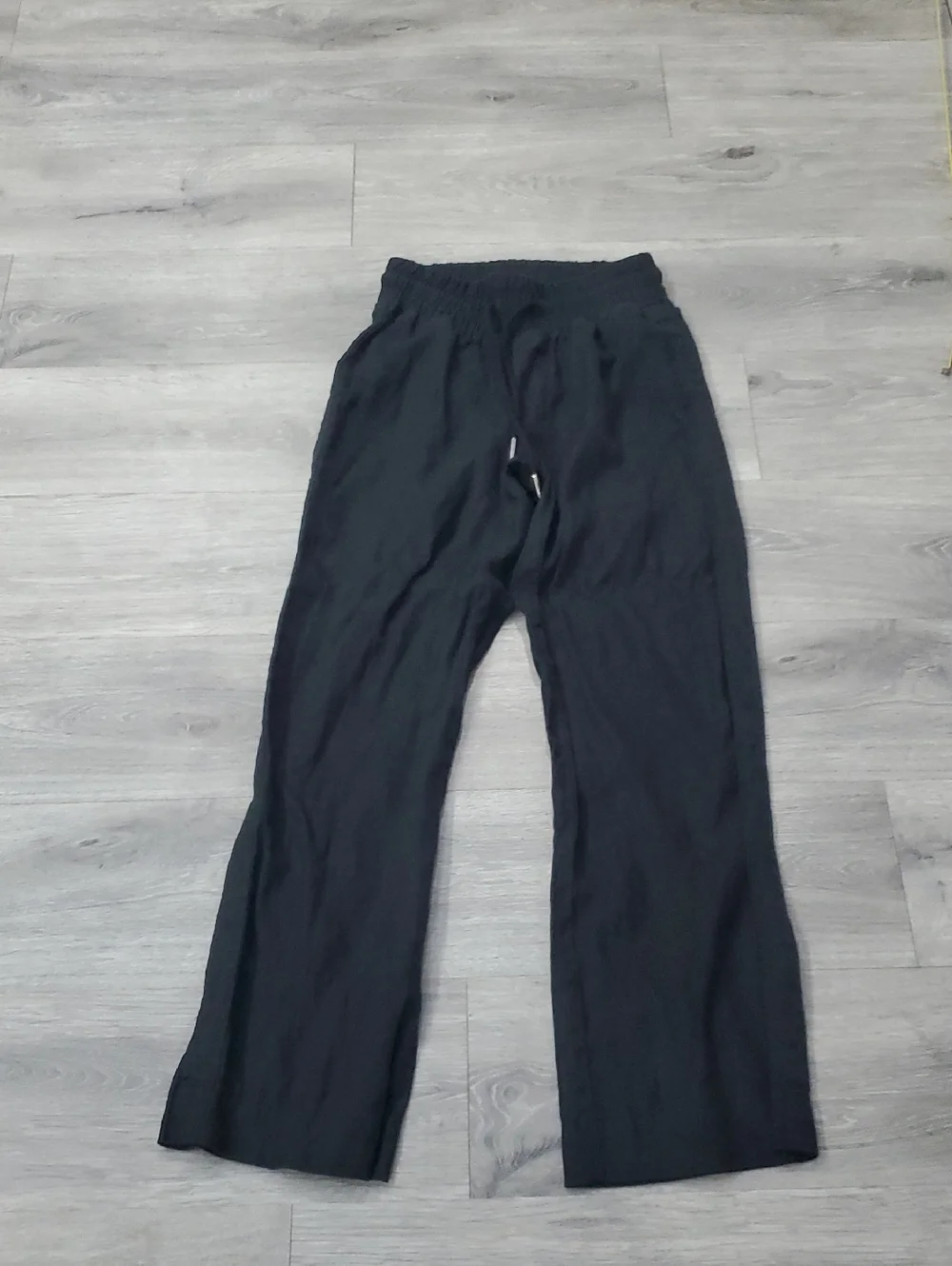 Quince European Linen Wide Keg Pants Black Xs 29